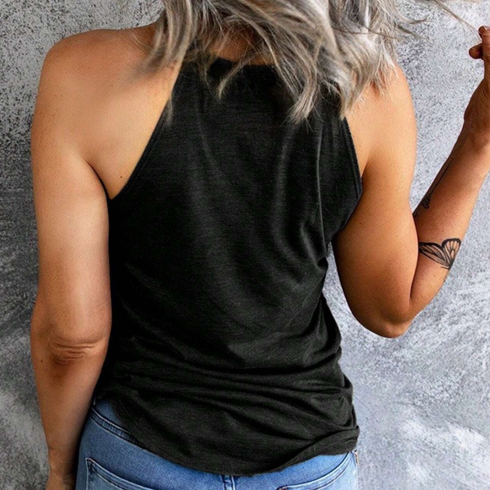 06 Casual Fitted Halter Tank Top - Picture 4 of 5